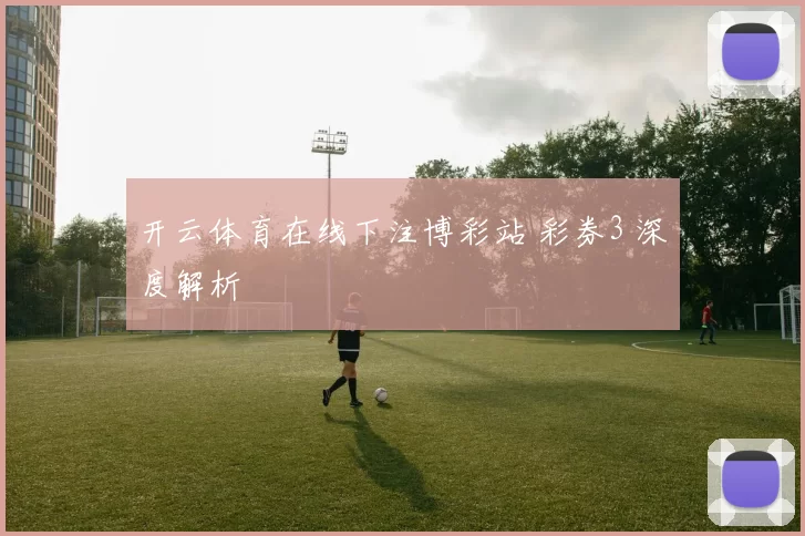 开云体育在线下注博彩站 彩券3 深度解析
